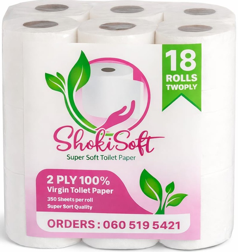ShokiSoft Bulk Toilet Paper - 18 Roll Pack for Businesses